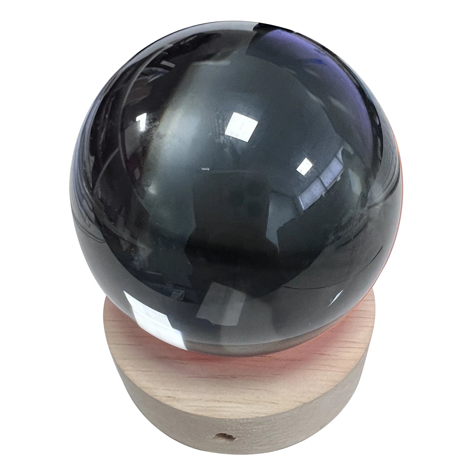 Enchanting 3D Video Crystal Ball with Elegant Black Base - The Perfect Memory Sphere Lamp for Unforgettable Gifts and Celebrations