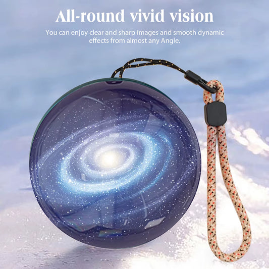 Enchanting 3D Video Crystal Ball with Elegant Black Base - The Perfect Memory Sphere Lamp for Unforgettable Gifts and Celebrations